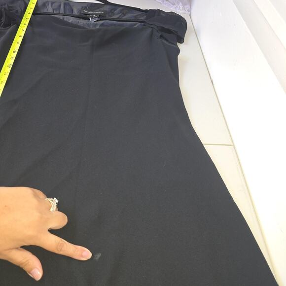 Jones New York Dress Women 16 Black Midi Chiffon Flutter Sleeve Evening Gown 90s - Picture 6 of 10